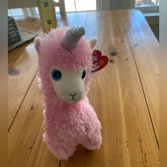 TY Beanie Baby Plush Stuffed Animal LANA the Pink Sparkly Llama Llamacorn NWT - Picture 11 of 13